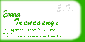 emma trencsenyi business card